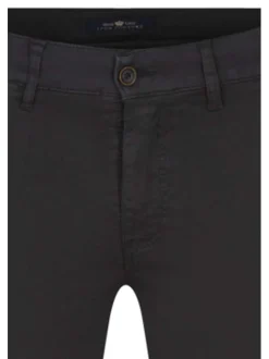 Pantalon chino en coton anthracite effet nid d'abeille à coupe droite