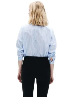 Pantalon chino en coton noir à coupe droite pourvu d'un zip et d'un bouton