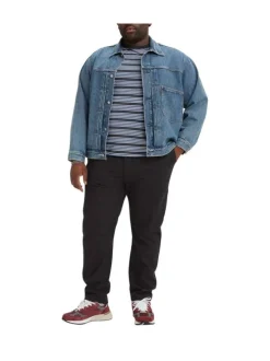 Pantalon Chino en coton noir uni avec une coupe droite et 4 poches