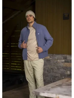 Pantalon chino en coton tilleul uni avec une taille élastiquée