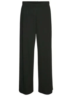 Pantalon chino fluide noir pailleté avec une coupe regular fit