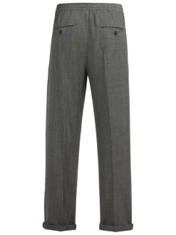 Pantalon chino gris anthracite à imprimé prince de galle et à coupe regular fit
