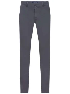 Pantalon chino gris en coton coupe slim