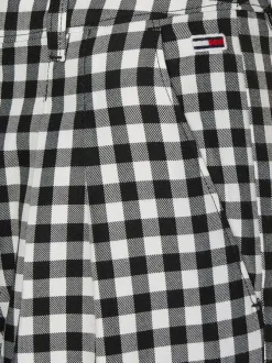 Pantalon Chino Hr Wide Leg Pant blanc vichy avec une coupe bootcut et des poches latérales