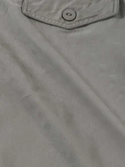 Pantalon chino kaki uni avec une coupe slim et une ceinture en tissu à la taille