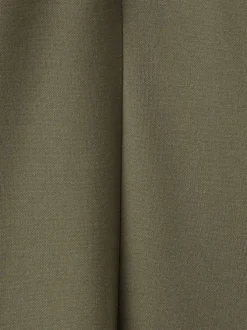 Pantalon chino kaki uni pourvu d'une coupe bootcut et d'une taille haute