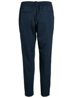 Pantalon chino marine uni pourvu d'une coupe slim et d'une taille intermédiaire