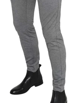 Pantalon Chino Mark Pant gris uni avec une coupe slim et des poches latérales