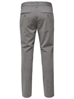 Pantalon Chino Mark Pant gris uni avec une coupe slim et des poches latérales