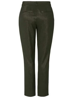 Pantalon chino noir coupe slim avec incrustation de fils lurex