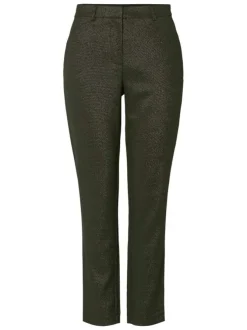 Pantalon chino noir coupe slim avec incrustation de fils lurex