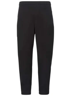 Pantalon chino noir uni pourvu d'une coupe slim et d'une taille elastiquée
