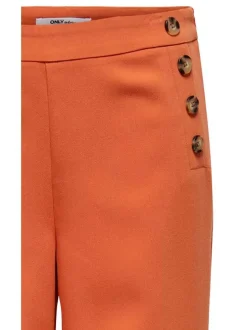 Pantalon Chino Onlabelle Straight Buttons orange uni coupe regular fit