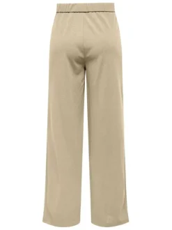 Pantalon Chino Onlsania High Waist Button beige uni coupe regular fit