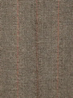 Pantalon chino taupe à motif chevronné avec une coupe droite