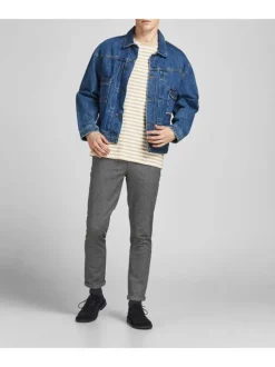 Pantalon coupe chino et slim fit Marco Fury en coton mélangé gris