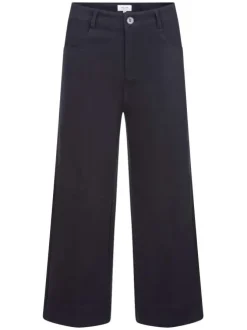 Pantalon DAVID noir en coton uni coupe large