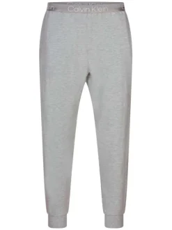 Pantalon de jogging d'intérieur gris coupe slim uni avec ceinture élastiqué