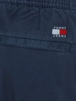 Pantalon de jogging en coton biologique bleu marine uni à coupe slim