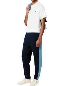 Pantalon de jogging en coton tricolore avec une coupe regular fit