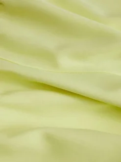 Pantalon de jogging jaune uni coupe évasée et taille élastiquée