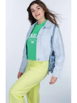 Pantalon de jogging jaune uni coupe évasée et taille élastiquée