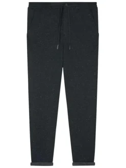 Pantalon de jogging noir imprimé tacheté blanc avec une coupe slim