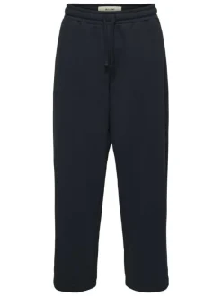 Pantalon de jogging noir uni à coupe loose et à taille élastiquée