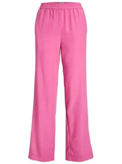 Pantalon de jogging Poppy rose avec ceinture élastiquée et coupe droite