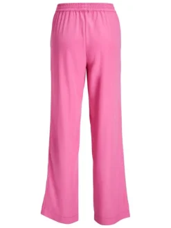 Pantalon de jogging Poppy rose avec ceinture élastiquée et coupe droite
