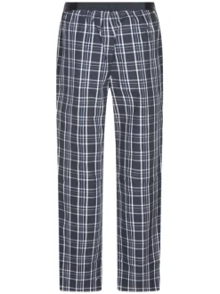 Pantalon de pyjama en coton nuit avec un imprimé à carreaux et une coupe droite