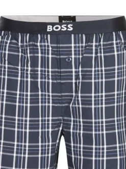Pantalon de pyjama en coton nuit avec un imprimé à carreaux et une coupe droite