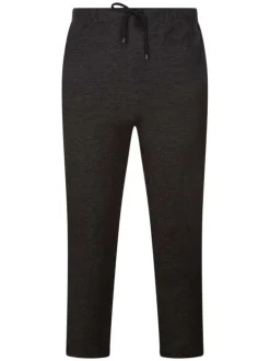 Pantalon de Pyjama noir uni avec un cordon à nouer à la taille