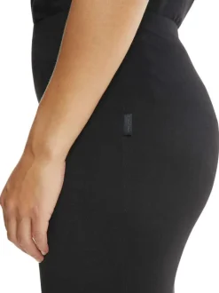 Pantalon de pyjama noir uni avec une coupe flare et une taille élastiquée