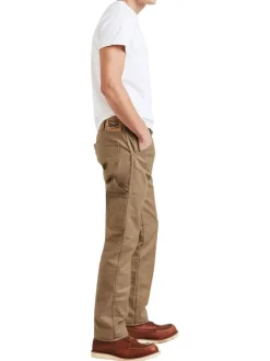 Pantalon en coton camel uni Cargo Workwear 505 ® Utility avec une coupe droite