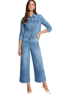 Pantalon en coton stone uni pourvu d'une coupe bootcut et de multiples poches