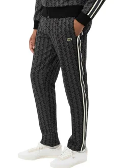 Pantalon jogging anthracite à motif fantaisie avec une coupe ajustée