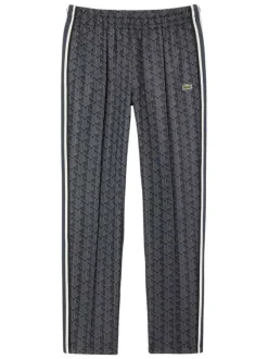 Pantalon jogging anthracite à motif fantaisie avec une coupe ajustée