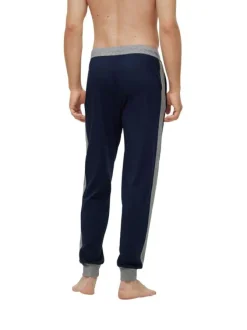 Pantalon jogging bleu nuit avec une coupe slim et une taille élastiquée