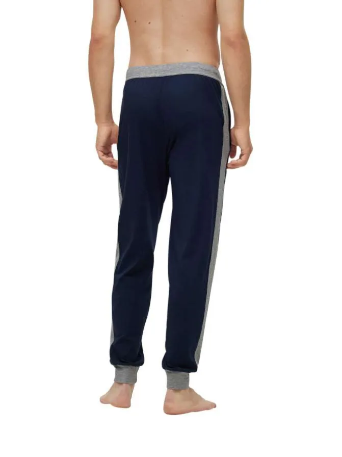 Pantalon jogging bleu nuit avec une coupe slim et une taille élastiquée