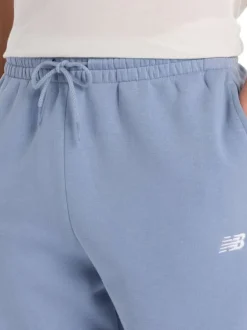 Pantalon Jogging bleu uni avec une coupe droite et une taille élastiquée