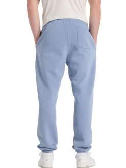 Pantalon Jogging bleu uni avec une coupe droite et une taille élastiquée