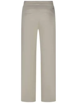Pantalon Jogging écru uni, coupe droite et élastiqué à la taille