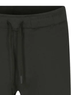 Pantalon jogging en coton mélangé kaki uni avec une coupe regular fit