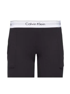 Pantalon Jogging en coton noir uni coupe slim avec des poches latérales
