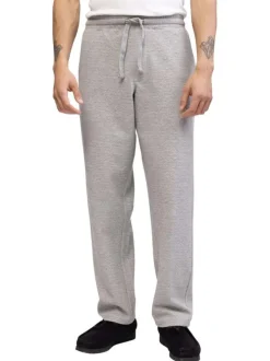 Pantalon jogging gris clair uni avec une coupe droite et 4 poches
