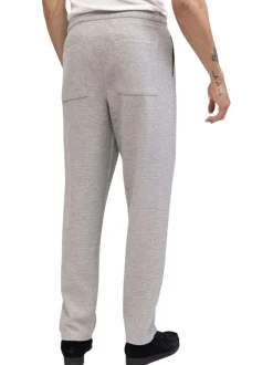 Pantalon jogging gris clair uni avec une coupe droite et 4 poches