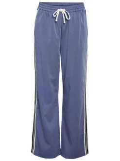 Pantalon jogging Jess bleu à rayures avec une coupe bootcut et 4 poches