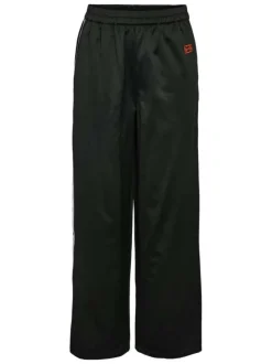 Pantalon jogging Jess Wide Leg Satin Pant Jrs noir rayé à coupe droite