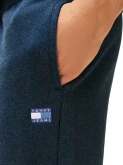 Pantalon Jogging marine uni avec une coupe droite et une taille élastiquée